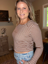 Load image into Gallery viewer, Striped Knit Square Neck Top