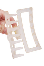 Load image into Gallery viewer, Matte Translucent Extra Wide Block Hair Claw Clip