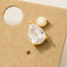 Load image into Gallery viewer, Rhinestone Teardrop Stud Earrings