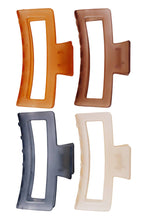 Load image into Gallery viewer, Matte Translucent Extra Wide Block Hair Claw Clip