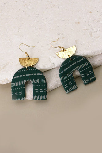 Ethnic Polymer Clay Drop Earrings