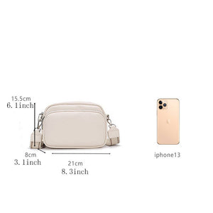 Solid Color Single Shoulder Zipper Bag: Black