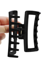 Load image into Gallery viewer, Matte Black Rectangular Block Hair Claw Clip