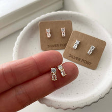 Load image into Gallery viewer, Circle and Oval Stud Earrings: Rose Gold