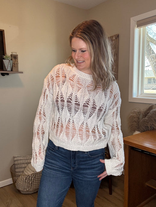 Crochet Cut Out Sweater