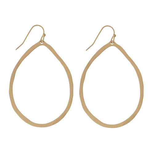 Dainty Metal Hammered Texture Earrings