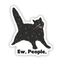 Load image into Gallery viewer, Ew People Black Cat Sticker