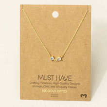 Load image into Gallery viewer, Gold Dipped Circle And Teardrop Cz Pendant Necklace: Turquoise