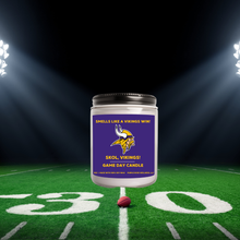 Load image into Gallery viewer, Minnesota Vikings Football Candle: Lavender Vanilla