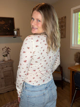 Load image into Gallery viewer, Floral Snap Front Long Sleeve Top