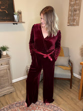 Load image into Gallery viewer, Red Velvet Jumpsuit