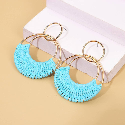 Bohemian Lafite Woven Earrings