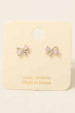 Load image into Gallery viewer, Gold Dipped Mini Bow Stud Earring