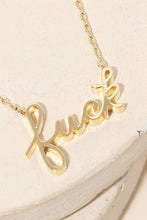 Load image into Gallery viewer, Handwritten Fuck Pendant Necklace
