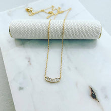 Load image into Gallery viewer, Bending Baguette Necklace: Rose Gold