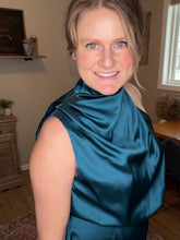 Load image into Gallery viewer, Asymmetrical Satin Romper