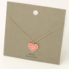 Load image into Gallery viewer, Fuck Off Heart Pendant Necklace