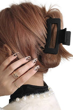 Load image into Gallery viewer, Matte Black Wide Block Hair Claw Clip