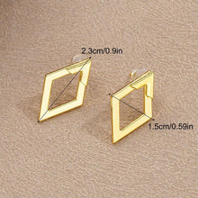 Load image into Gallery viewer, Simple Geometric Diamond Hollow Earrings Set