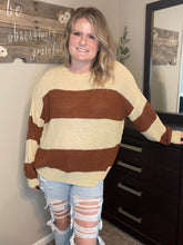 Load image into Gallery viewer, Colorblock Striped Sweater