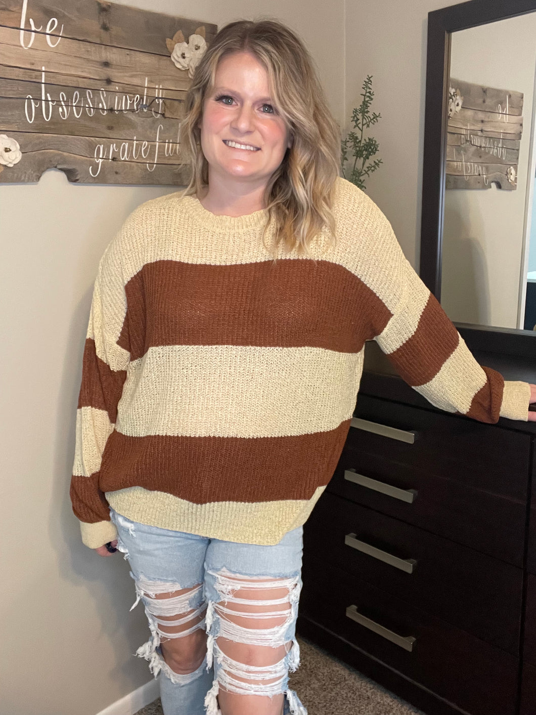 Colorblock Striped Sweater
