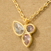 Load image into Gallery viewer, Gold Dipped Cz Studs Pendant Necklace