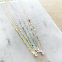 Load image into Gallery viewer, Round Cubic Solo Necklace- Silver