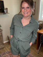 Load image into Gallery viewer, Jungle 3/4 Sleeve Romper