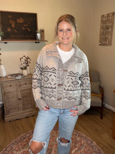 Load image into Gallery viewer, Toggle Button Mock Neck Cardigan