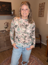 Load image into Gallery viewer, Floral Print Mesh Top