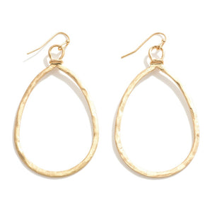 Hammered Metal Drop Earrings