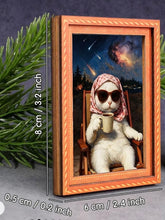 Load image into Gallery viewer, Cat Sipping Coffee Magnet