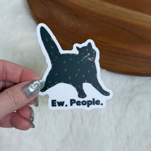 Load image into Gallery viewer, Ew People Black Cat Sticker