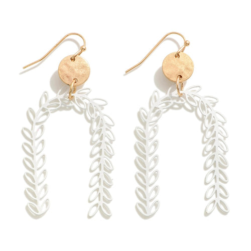 Leaf Arch Drop Earrings