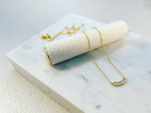 Load image into Gallery viewer, Bending Baguette Necklace: Rose Gold