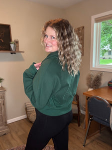Hack Neck Zip Sweatshirt