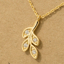 Load image into Gallery viewer, Gold Dipped Leaves Pendant Necklace