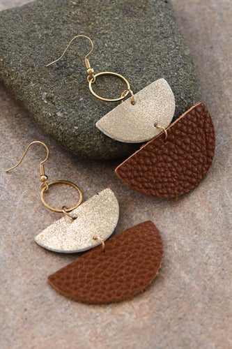 Leather Drop Earrings