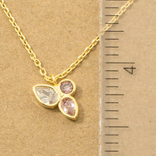 Load image into Gallery viewer, Gold Dipped Cz Studs Pendant Necklace