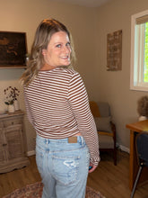 Load image into Gallery viewer, Striped Knit Square Neck Top