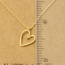 Load image into Gallery viewer, Gold Dipped Wire Heart Pendant Necklace
