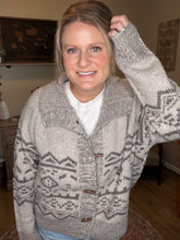 Load image into Gallery viewer, Toggle Button Mock Neck Cardigan