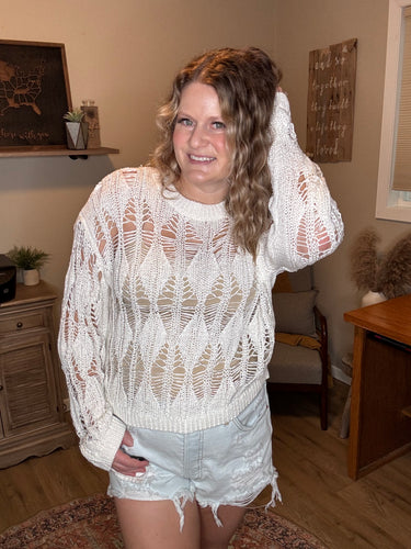 Crochet Cut Out Sweater