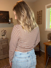 Load image into Gallery viewer, Striped Knit Square Neck Top