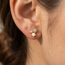 Load image into Gallery viewer, Mini Triple Rhinestone Stud Earring