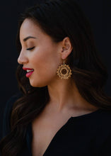 Load image into Gallery viewer, Tan Crochet Hoops