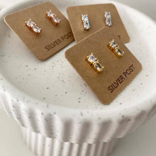 Load image into Gallery viewer, Circle and Oval Stud Earrings: Rose Gold