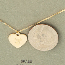 Load image into Gallery viewer, Fuck Off Heart Pendant Necklace