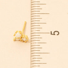 Load image into Gallery viewer, Mini Triple Rhinestone Stud Earring