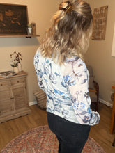 Load image into Gallery viewer, Floral Mesh High Neck Long Sleeve Sheath Top